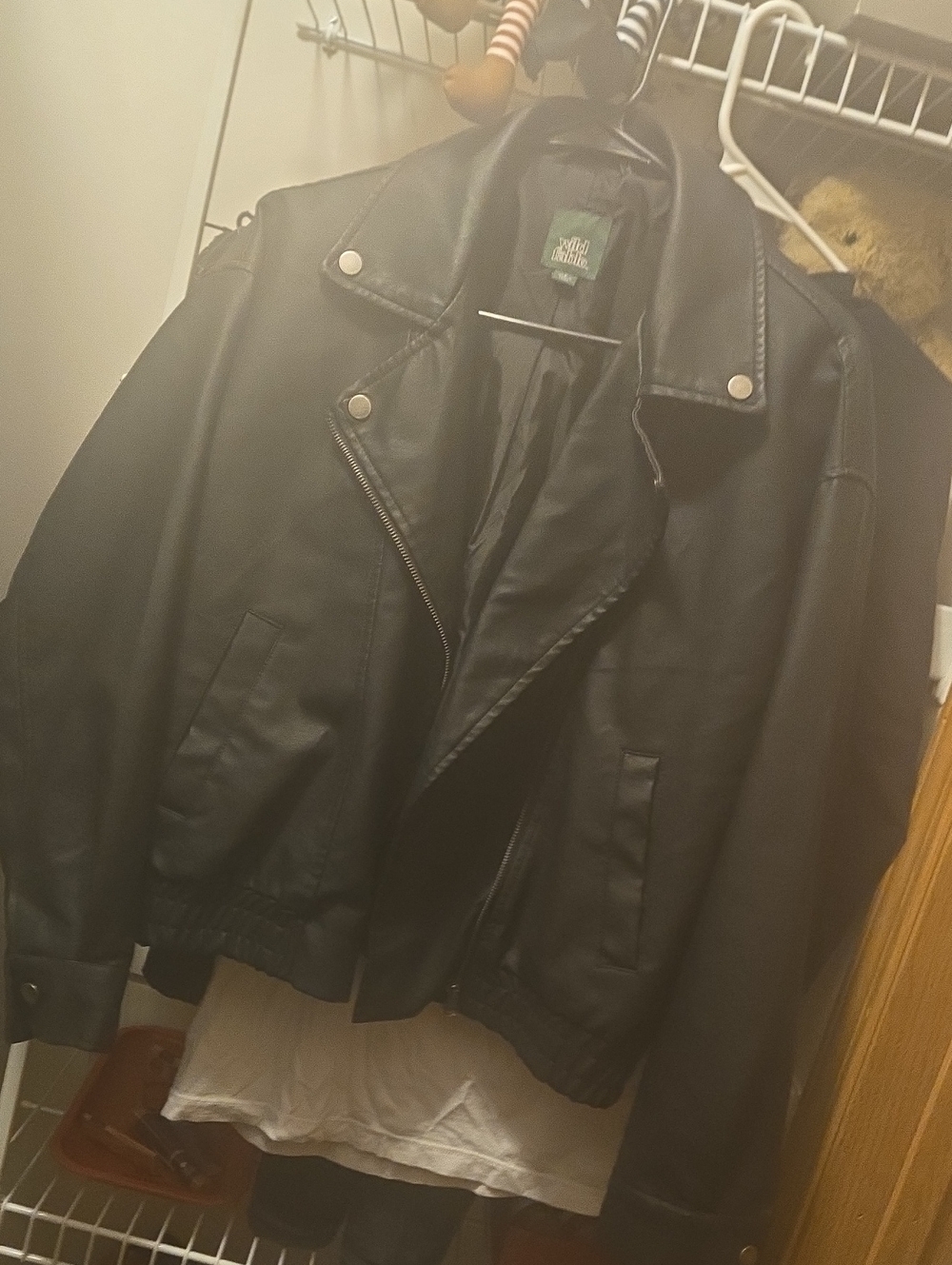 wild fable Black Faux Leather Moto Jacket